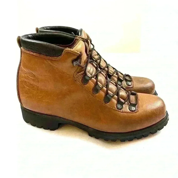 Vintage Dexter Rugged Outdoor Leather Vibram Hiking Mountaineering Boots Size 8 - Picture 1 of 16